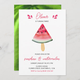Invitation Watermelon Anniversaire N'importe quel âge Invitat