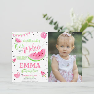 Invitation Watermelon One In A Melon 1er Anniversaire Photo