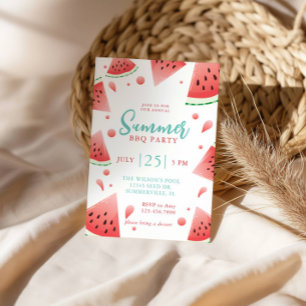 Invitation Watermelon Summer BBQ Jardin Party