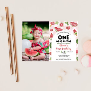 Invitation Watermelon Sweet Anniversaire 1er Anniversaire Fêt