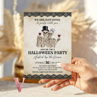 Invitation We are Just Dying to Party Family Halloween Dinner
