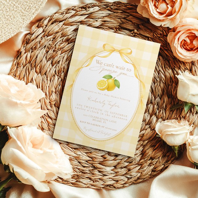 Invitation We Can't Wait to Squeeze You Neutral Baby Shower (Créateur téléchargé)