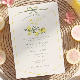 Invitation We can't wait to Squeeze You Neutral Baby Shower