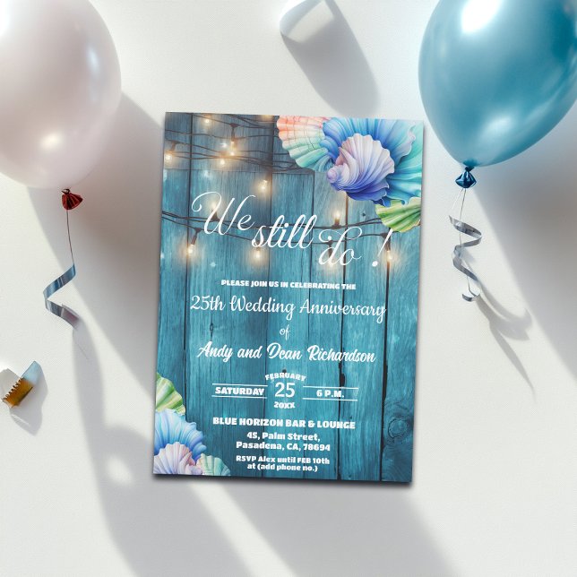 Invitation We Still Do 25th Wedding Anniversary String Lights (Créateur téléchargé)
