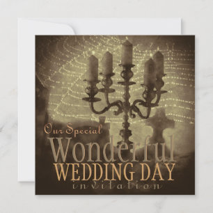 Invitation Web Vintage de scintillement Mariage gothique