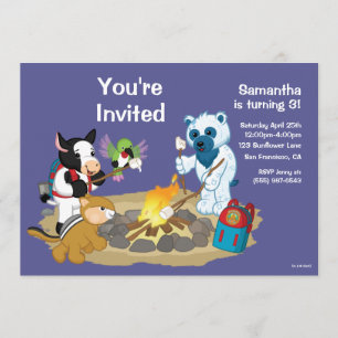 Invitation Webkinz  Marshmallows des feux de camp