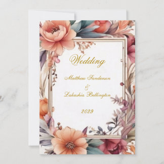 Invitation Wedding Boho style Modern Sophisticated Classy