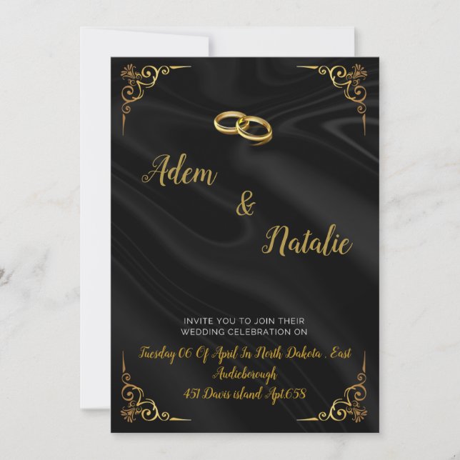 Invitation Wedding Card  (Devant)