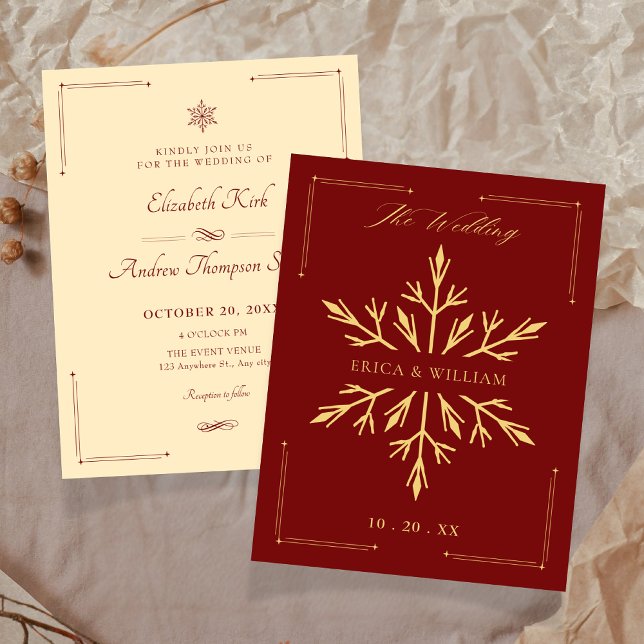 Invitation Wedding christmas  (Créateur téléchargé)