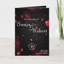 Wedding Invite - Gothic W Rose Petals