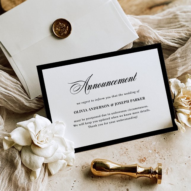 Invitation Wedding or Event Change of Plans Announcement (Créateur téléchargé)