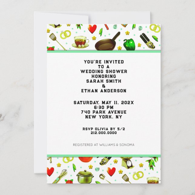 Invitation wedding shower (Devant)