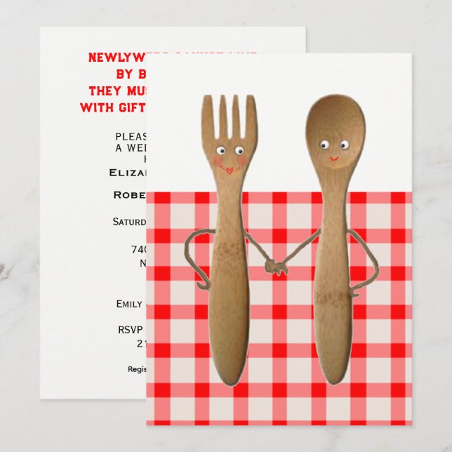 Invitation Wedding shower (Devant / Derrière)