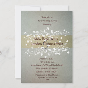 Invitation Wedding shower antique