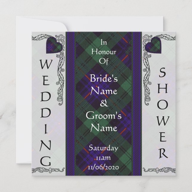 Invitation Wedding shower - Armstrong Tartan (Devant)