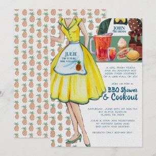 Invitation Wedding shower BBQ Couples   Couple vintage