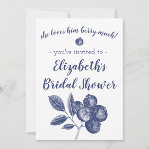 Invitation Wedding shower Blueberry