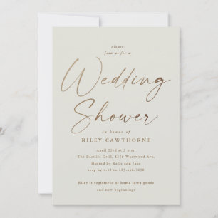 Invitation Wedding shower Couples de script or simple