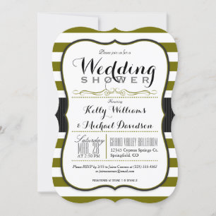 Invitation Wedding shower Couples vert et blanc olive