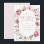 Invitation Wedding shower d'aquarelle Dusty, Blush & Sage<br><div class="desc">Rose Dusty,  Blush & Sage Wedding shower d'aquarelle Invitation Voir la collection correspondante dans notre magasin de niche et de niche</div>