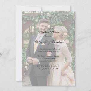 Invitation Wedding shower de bouquet de rose jaune-beurre