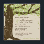 Invitation Wedding shower de chêne<br><div class="desc">Doté d'un magnifique chêne symbolisant votre amour fort et éternel,  cette collection de mariages de chêne chatouillera vos amis et votre famille et les préparera à célébrer votre fête romantique. Composants correspondants disponibles sur berryberrysweet.com 

 carte de remerciements correspondant :</div>