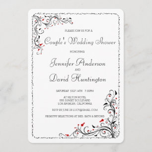 Invitation Wedding shower de Couple à la florale chic