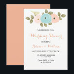 Invitation Wedding shower de Couples de fleurs Swe<br><div class="desc">Sweet Peach Flora Couples Wedding shower Invitation Collection Matching à Niche et Nest store. Nous avons utilisé des oeuvres de : Freshmint Paperie https://www.etsy.com/shop/FreshmintPaperie</div>