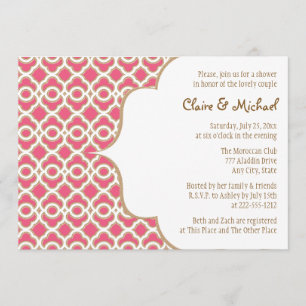 Invitation Wedding shower de couples de roses indien et de