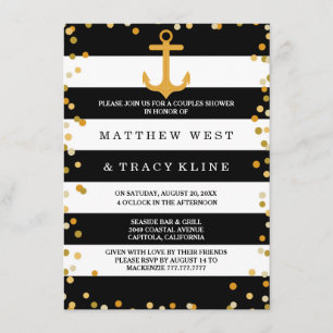 Invitation Wedding shower de des couples de branches et de p