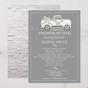 Invitation Wedding shower de détresse sociale Mail Camion bla