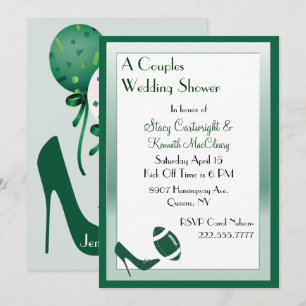 Invitation Wedding shower de football et Stiletto
