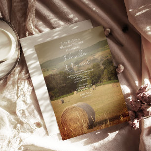 Invitation Wedding shower de la ferme de Hay Bales