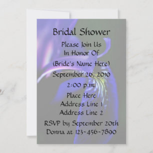 Invitation Wedding shower de la marée de Blue Iris