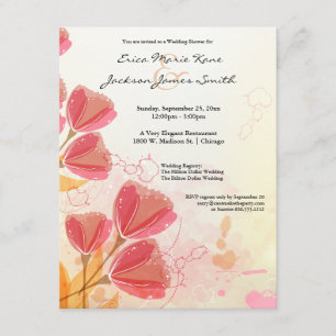 Invitation Wedding shower de la tulipe de l'aquare