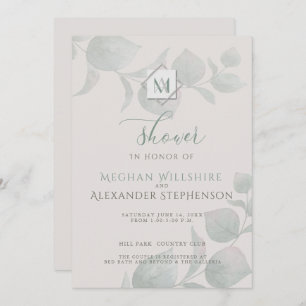 Invitation Wedding shower de l'Eucalyptus argenté