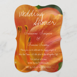 Invitation Wedding shower de lis tigré