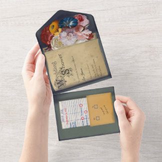 Invitation Wedding shower de livres de bibliothèqu