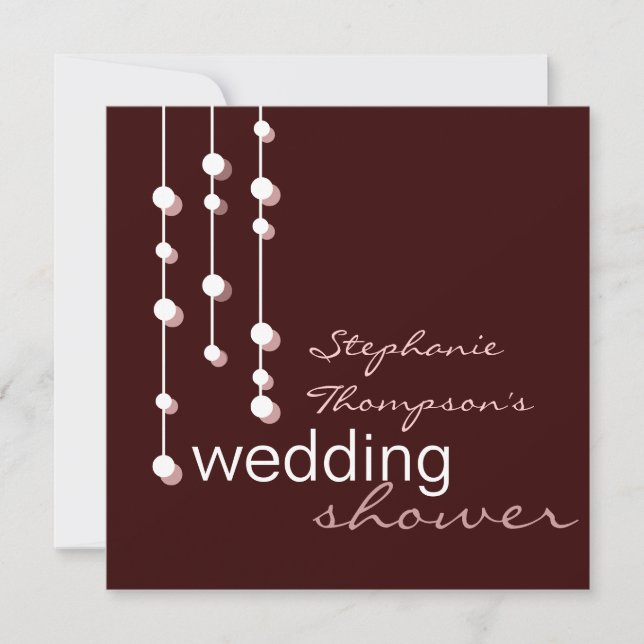 Invitation Wedding shower de mariée moderne (Devant)