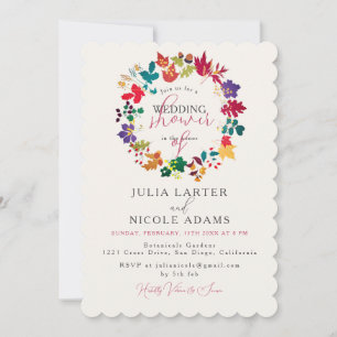 Invitation Wedding shower de prairie pourpre de moutarde de p