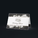 Invitation Wedding shower de vintage Cherish Floral Couple<br><div class="desc">Vintage Cerisâtre Blanc Floral & Rose Or Peint Roses et Fleurs. Un look classique et élégant Vintage, et beaucoup de gris, blanc ivoire, or Rose, rose Dusty, vert rose, feuilles et feuillage gris. Avec des éléments floraux peints à la main, des polices de script classiques Vintages et une Parties scintillant...</div>