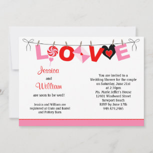 Invitation Wedding shower des couples