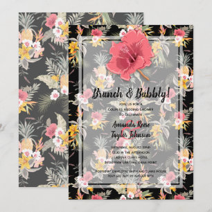 Invitation Wedding shower des couples floraux d'an