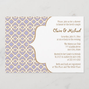 Invitation Wedding shower des couples marocains en violet cla