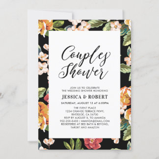 Invitation Wedding shower des couples tropicaux mo