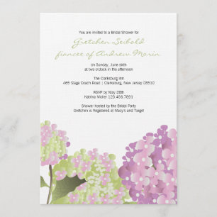 Invitation Wedding shower d'hortensia