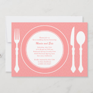 Invitation Wedding shower d'invitation Sleek Tabletop Saumon