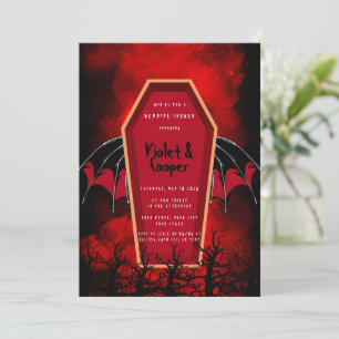 Invitation Wedding shower du café d'Halloween et de la chauve