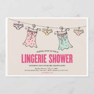 Invitation Wedding shower du Lingerie Shower Bachelorette Par