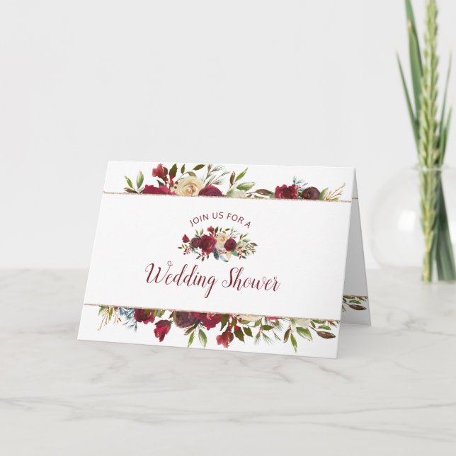 Invitation Wedding shower du Mistletoe Manor Winter Couple (Devant)